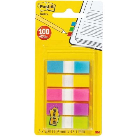 Post-It 6835CB lengüeta de índice Separador en blanco con pestaña Multicolor