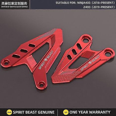 Spirit Beast Motorrad-Fußrasten-Fersenplatten-Schutzvorrichtung für Kawasaki Ninja 400 Z400 – Rot L2
