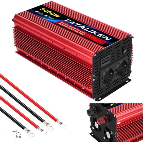 Onduleur, puissance nominale de 1000W, certifié CE, 12V8000W 50HZEU (1/2)