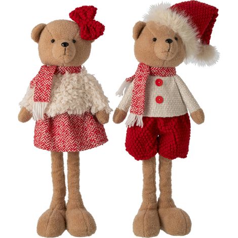 Duo d'ours de Noël rouge et blanc - rouge et blanc (1/5)