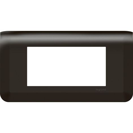 Plaque horizontale Mosaic Legrand 4 modules Finition: Noir