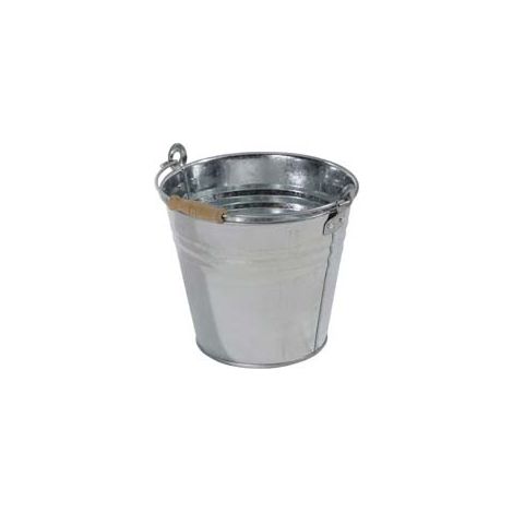 SECCHIO IN LAMIERA ZINCATA- - lt.8 ø cm.26x22h. - 2 pezzi IL CAMPO