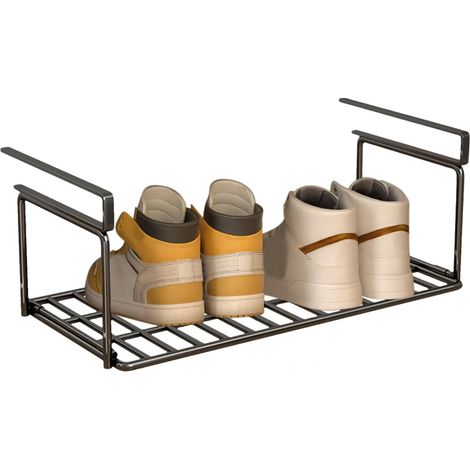 Plateau coulissant pour chaussures - Rangement à chaussures sous armoire pour entrée, placard - Étagère à chaussures compacte et facile d'accès (1/5)