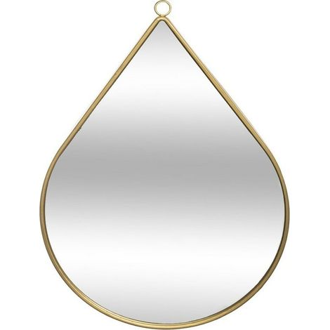 Miroir métal goutte 28x39 cm (1/3)