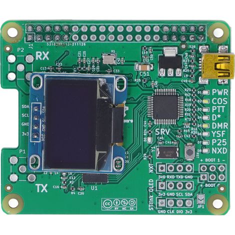 MMDVM HS Hotspot UHF/VHF-Karte mit vorinstallierter Firmware, LED-Bildschirm und Duplex-Modul (1/5)