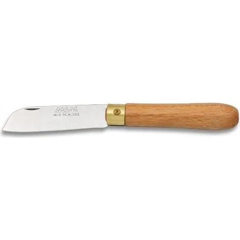 Navaja mam punta cortada acero inoxidable mango madera 6 cm