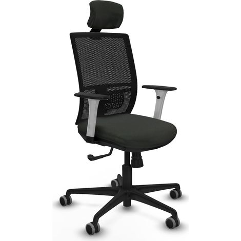 Chaise de bureau piqueras y crespo Yunquera blanc soutien lombaire (1/2)