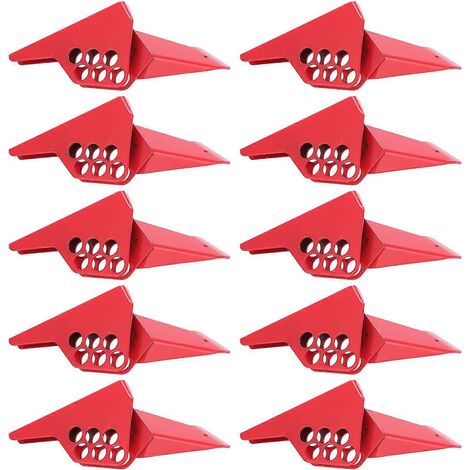 10 Stück Sicherheitsverriegelung für Kugelhähne, Öffnungssicherung aus rotem Edelstahl, Spindel-Ø 38–76 mm / 1,5–2,99 Zoll (1/5)