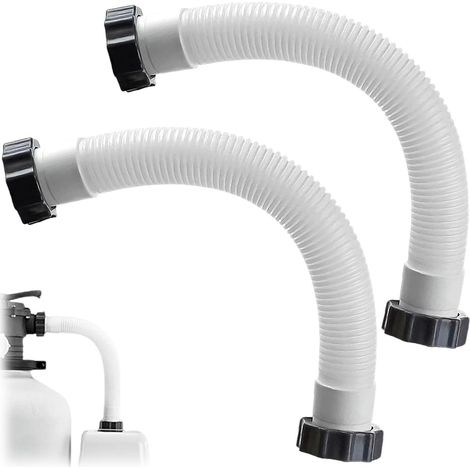 Manguera de filtración para piscina, 2 mangueras de repuesto para piscinas elevadas, 40 cm, mangueras para piscina, manguera para bomba de piscina Intex, apta para una interfaz de 1,5 pulgadas. (1/5)