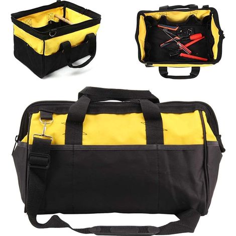Durable 16-Inch Electricians' Tool Bag with Reinforced Base and Pocket (1/5)