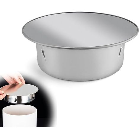 Chimney Cover, 100mm Stainless Steel Stove Pipe Cap, Chimney Hat, Fits Types of Oven Tubes (1/5)