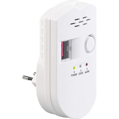 Détecteur de gaz naturel : Détecteur multigaz avec prise pour gaz naturel et GPL, 85 dB, pour monoxyde de carbone, gaz naturel et GPL, 85 dB (capteur de gaz) (1/5)