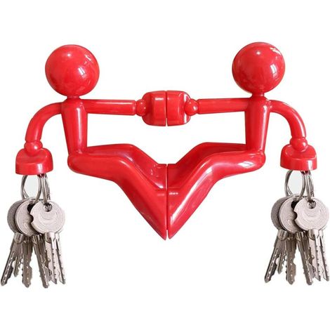 Pack Strong Magnetic Suction Hooks for Fridge and Freezer - Novelty Gift Idea (2, Red)
