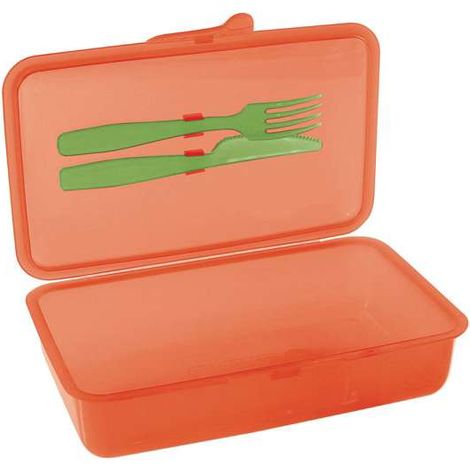 Cosmoplast Contenitore per merenda con Posate L 1,0