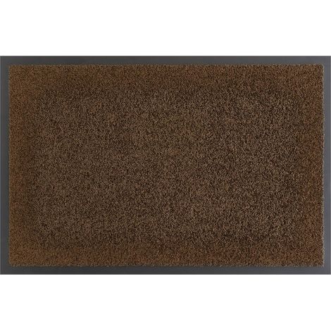 Paillasson Anti-saleté pour l'intérieur ou l'extérieur Couvert Tapis de Porte d'entrée 90 x 150 cm Marron 2 (1/5)