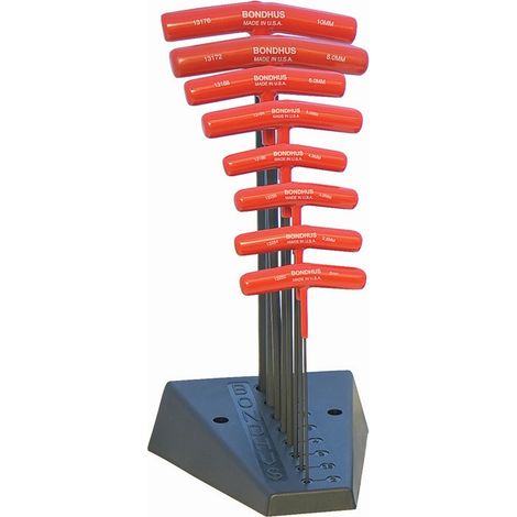 Satz mit 8 metrischen T-Schlüsseln 2-10mm  Bondhus 13189