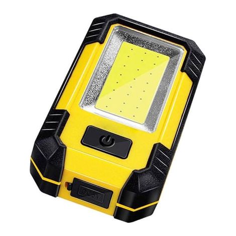 IluminaShop - Linterna LED con Gancho e Iman IP65 + Funcion Power Bank (Bateria de Litio 4000 mAh)  Blanco Frio 6000K