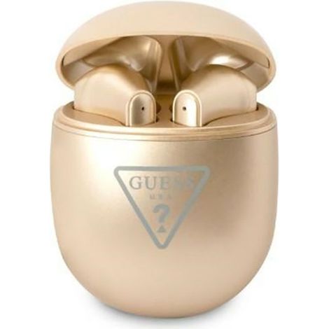Cuffie Bluetooth Guess GUTKST82TRDTWS + Docking Station Oro/Logo Triangolare Oro (1/3)