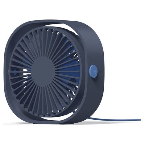 Ventilatore USB piccolo，mini ventilatore silenzioso，ventilatore USB portatile a 3 velocità per campeggio，alimentazione USB，blu (1/4)