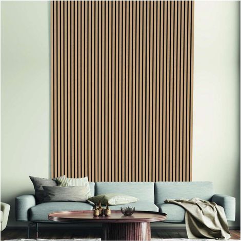 Pannello Fonoassorbente Acustico Effetto Rovere Naturale 2400x600 mm - Dr. C