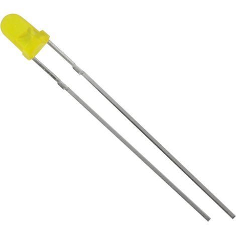 TRU COMPONENTS 1573698 LED jaune rond 3 mm 130 mcd 60 ° 20 mA 2.1 V
