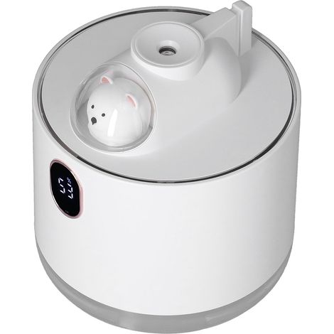 Humidificateur grande capacité 500 ml, veilleuse spatiale, chargement USB, pour voiture et maison (blanc) (1/5)
