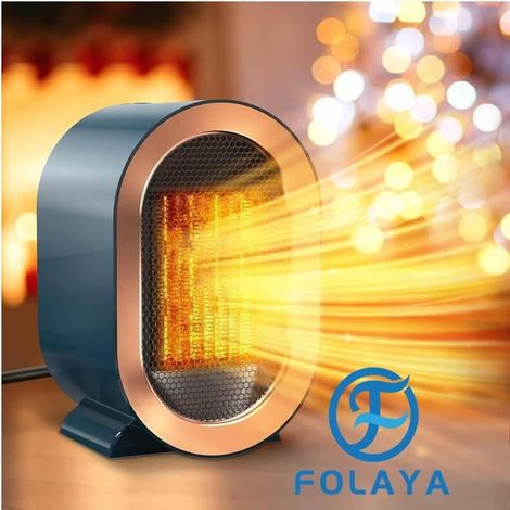 FOLAYA Mini Radiateur Soufflant à Économie d'Énergie Chauffage Soufflant Électrique Radiateur Soufflant Chauffage d'appoint 1500W (1/4)