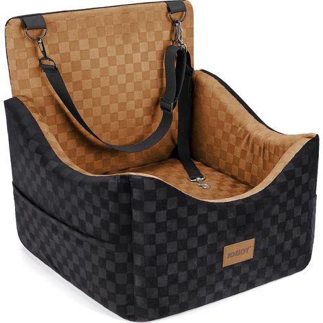 Siège auto rehaussé pour chien, lavable, avec mémoire de forme, pour petits et moyens chiens, marron (1/5)