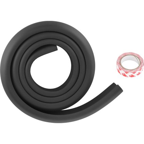 Protecteur de Bordure Bébé L-Type, Coussin de Sécurité Élastique pour Meubles, Protection Maison (Noir) (1/5)