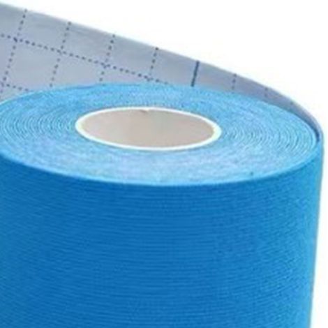 Bande musculaire bleue, 5 mètres de long et 5 cm de large, imperméable, respirante et à séchage rapide, adaptée au fitness en extérieur et à d'autres sports. (1/5)