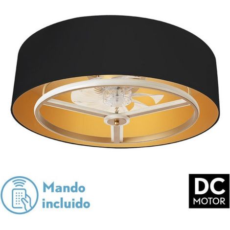 FABRILAMP Ventilatore Dc Anuska 60w Nero/Oro 70d 8 Lame 6 Velocità 5100lm 3 Colori Telecomando, memoria, dimmer, timer (1/3)