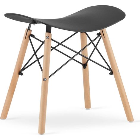 Taburete Valora CORFU negro, diseño ergonómico para la cocina (1/5)