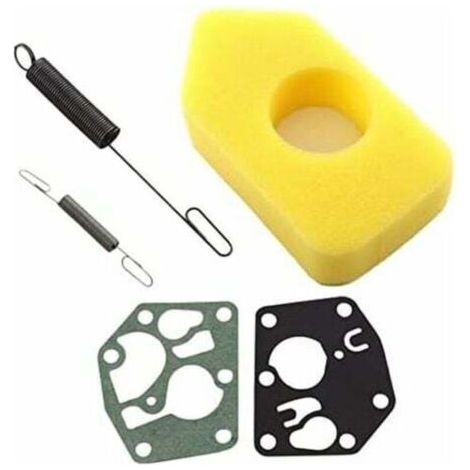 Kit de repuestos Briggs & Stratton: Filtro de aire 698369, resorte 691859, membranas 495770, 795083. Compatible con motores Classic Sprint Quattro de 3.5 a 4.5 HP de las series 450, 500 y 550. (1/4)