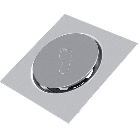Caniveau à pédale en acier inoxydable, grille d'évacuation pour douche, cuisine, salle de bain, buanderie (1/5)