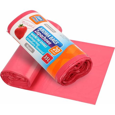 Sacchi per la spazzatura profumati, 35 L, 20 pezzi, fragola (1/2)