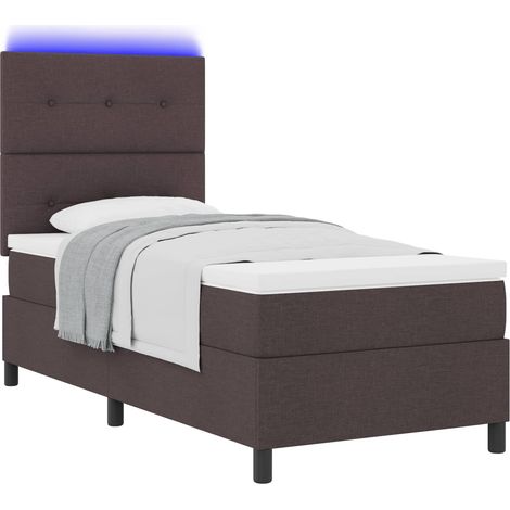 Maison Exclusive - Boxspringbett mit Matratze Dunkelbraun 90 x 19