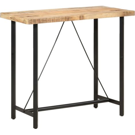 Tavolo da Bar 120x58x107 cm in Legno Ruvido di Mango vidaXL