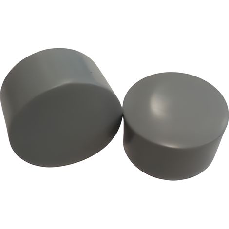 Tappo terminale esterno per profilo, tappo, tetto, Fi60, 20 pezzi, grigio (1/5)