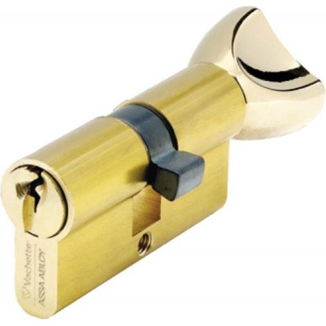 Cylindre double de sûreté à bouton 30 x B40 en laiton poli Profil européen s entrouvrant sur numéro UA1001 Série V5 3110 - ASSA ABLOY FRANCE VACHETTE (1/3)