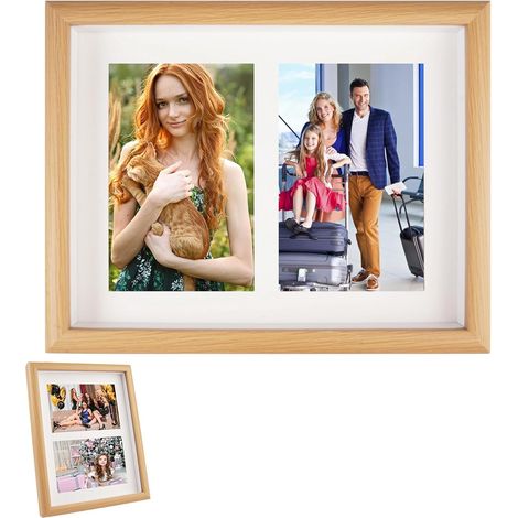 Cadre Collage pour Photos 21 x 26.5 cm pour Deux Photos 13 x 18 cm (1/5)