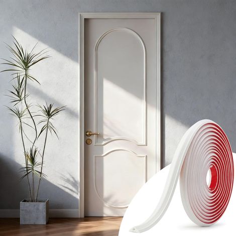 Peel and Stick Flexible Wall Moulding Trim, 6.1M Thick 3D TPE Self Adhesive Trim for Wainscoting/Picture Frame Wall, Waterproof, Easy Cut & Install, White