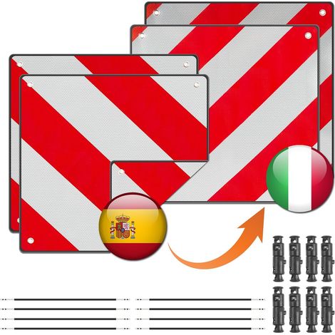 2 Pcs Panneau d'avertissement, 2 en 1 Panneau de Signalisation avec 8 Nœuds de Corde, Panneau de Signalisation Porte Velo, Un Avertissement pour Porte-vélos, Remorques Rrrière (1/5)