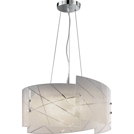 Lampada a Sospensione da Interno E27 in Vetro Bianco (1/4)