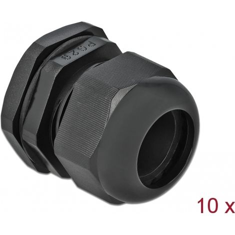 DELOCK 60226 PRESSE-ÉTOUPE NOIR PLASTIQUE 10 PIÈCE(S) (1/4)