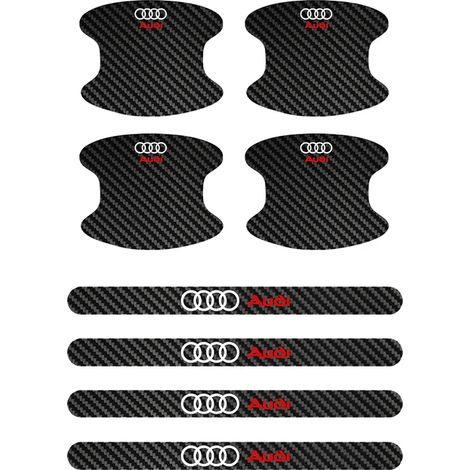 (Lot de 8 pièces) Film protecteur autocollant pour poignées de porte et seuils de porte pour Audi A3 A4 A5 A6 A7 A8 S3 S4 Q2 Q3 Q5 Q7 (1/3)