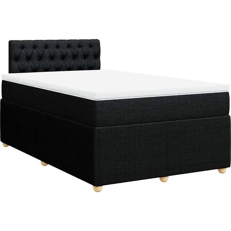 Boxspringbett mit Matratze Schwarz 120x200 cm Stoff vidaXL (1/5)