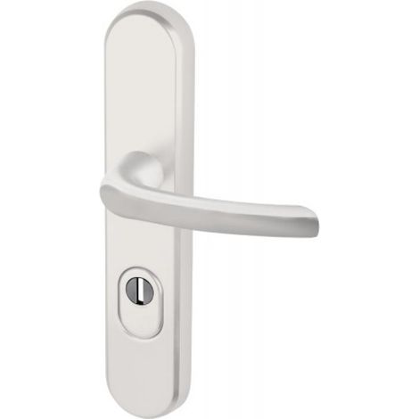 Ensemble aluminium sur plaque renforcée type Seku 2 entraxe 195 mm clé I ton argent poli - NORMBAU