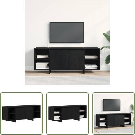 Rangement salon - Meuble TV Chêne noir 120 x 30 x 40,5 cm Bois d'ingénierie (1/5)