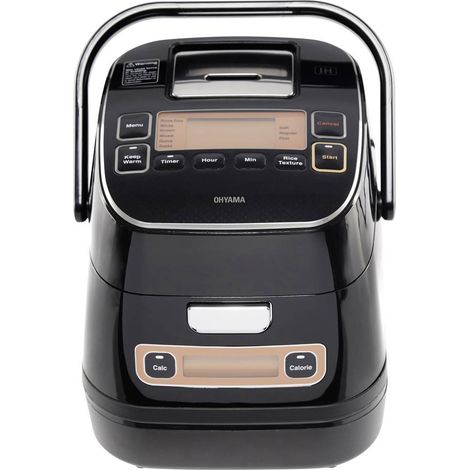 Iris Ohyama – Cuiseur à riz induction 2-en-1 800 W – 8 modes de cuisson – Plaque à induction économe en énergie – Capacité 3 cups