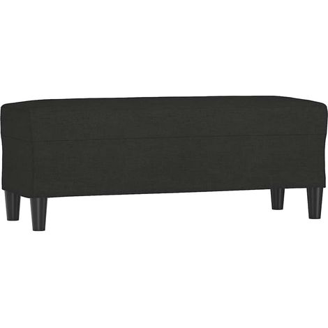 vidaXL Banco de tela negro 100x35x41 cm (1/2)